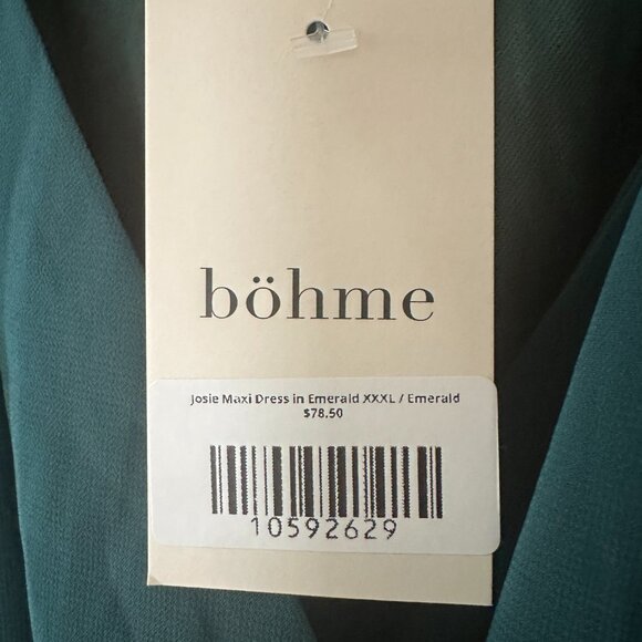 Bohme Emerald Maxi Dress 3XL NWT - Picture 2 of 4